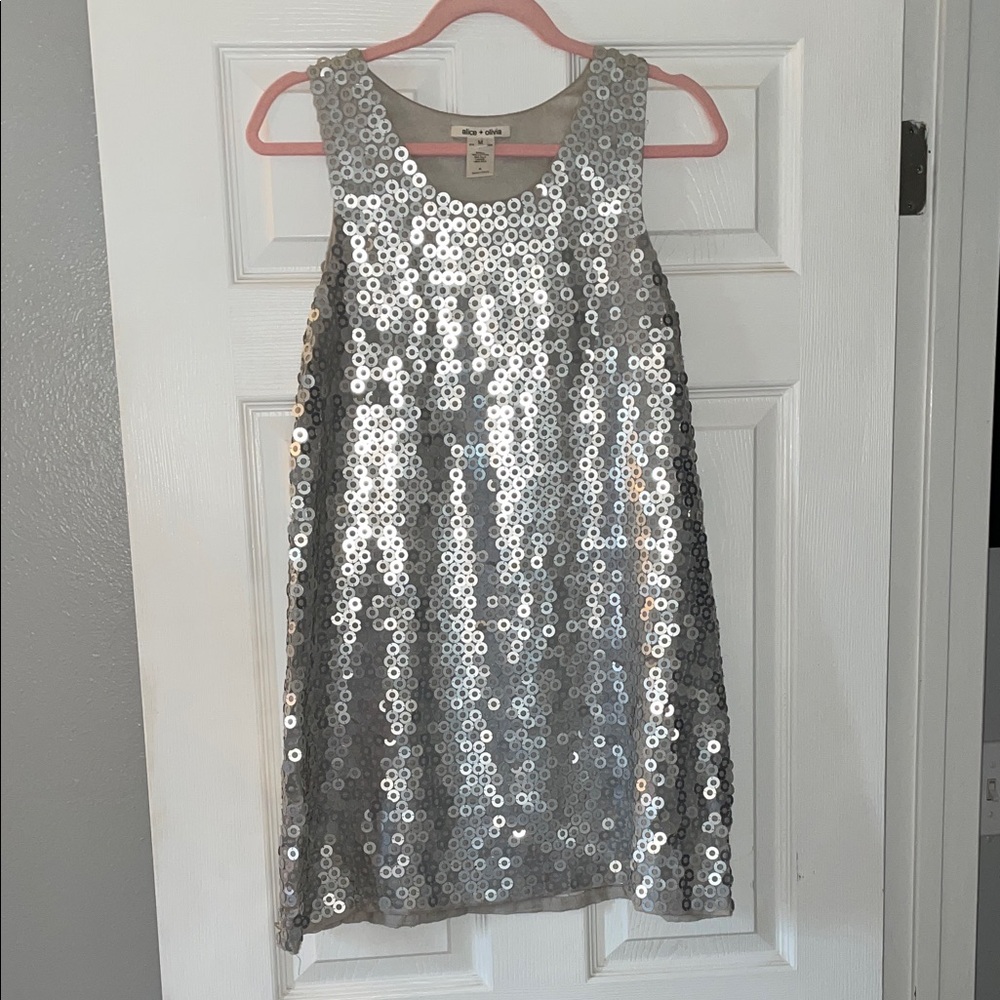 Alice + Olivia Pink and White Dress